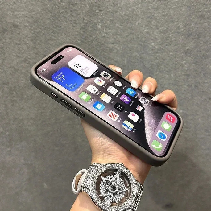 Luxury Magnetic Shockproof Phone Case For iPhone 15 16 14 13 12 11 Pro Max 16 Plus For Magsafe Stand Glass Lens Protector Cover